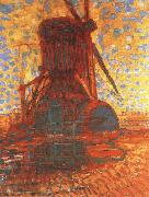 Piet Mondrian molen mill the winkel mill in sunlight,1908 oil on canvas